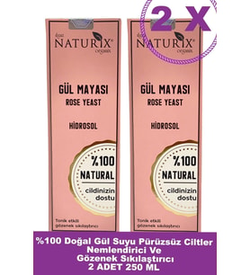  Doğal Gül Mayası 2'li Gül Suyu Gözenek Sıkılaştırıcı Siyah Noktaya Karşı Etkili