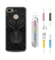 General Mobile GM8 Go GM9 GM20 Pro Plus Kılıf Kablo Koruma Spiral Silikon Black Fox 1325