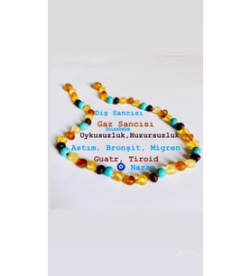 SERTİFİKALI ORİJİNAL KEHRİBAR KOLYE 36-37 cm 3-8 YAŞ