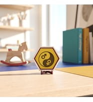 Özgün Tasarımlı Yin Yang ve Cinsiyet Simgesi Masaüstü Dekoratif Obje Sevdiklerinizi Mutlu Edecek Anlamlı Bir Hediye 10x10 cm