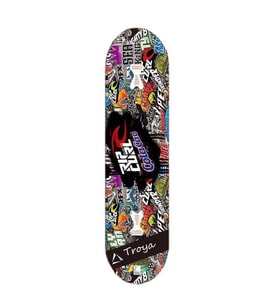 TR-132 Rip Curl Yazı Desenli Tahta Kaykay