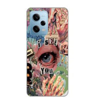 Redmi Note 12 Pro 5G Uyumlu Aesthetic Kolaj Desenli Şeffaf Telefon Kılıfı