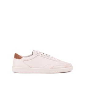 Shoetyle - Bej Rengi Hakiki Deri Bağcıklı Erkek Günlük Ayakkabı 666-1098