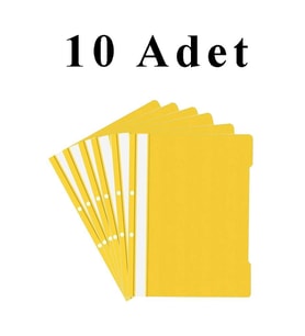 10 Adet A4 Sarı Telli Dosya 1 Paket Ekonomik Kaliteli Telli Dosya Ofis Büro Okul