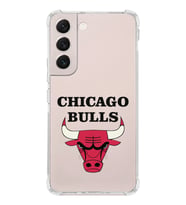 Samsung Galaxy S22 Uyumlu Köşe Korumalı Antişok  Kapak Chicago Bulls Tasarımlı Şeffaf  Kılıf