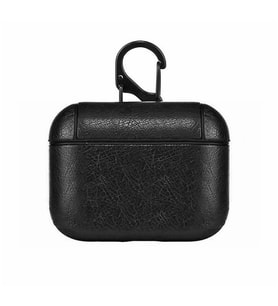 Microsonic Airpods 4.Nesil / ANC Kılıf Litchi Texture Siyah (Siyah)