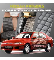Nissan Primera Antrasit Renk Tay Tüyü Cepli & Terletmez Sırtlı Oto Koltuk Minder Seti - Koltuk Koruma Kılıfı (ÖN & ARKA TAM SET)
