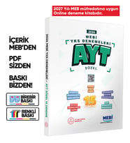 2027 MEBİ YKS-AYT SÖZEL 15li Deneme Kitabı Video Çözümlü Renkli BASKI ÜCRETİ