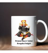 Demon Slayer Anime Rengoku Onigiri Tasarımlı kupa Bardak