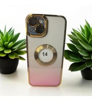 iPhone 14  magsafe özellikli klasik kaliteli silikon telefon kılıfı (Pembe)