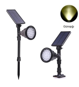 Forlife 30Watt Fonksiyonel Solar Çim / Bahçe Aydınlatma Armatürü (Günışığı)