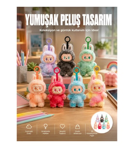 Mey İthalat® Dekoratif Labubu Peluş Figür Oyuncak Yeni Seri