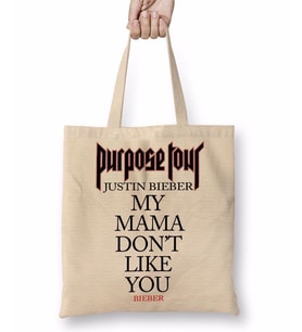 Justin Bieber Purpose Tour Bez Çanta Uzun Saplı