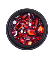 Hacimsel Kristal Taş Mix Kırmızı 12 gr - 3D Parlak Nail Art Tırnak Süsü