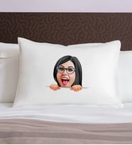 BK Gift Kişiye Özel Karikatür Tasarımlı Pamuklu Yastık Kılıfı-3 50x70cm , Sevgiliye Hediye, Ev Hediyesi, Tasarım Ev Tekstili