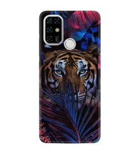 Casper Via F20 Kılıf Resimli Desenli Baskılı Silikon Kılıf Flowers Tiger 1319