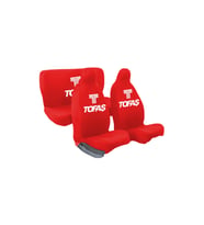 Fiat / Tofaş Kırmızı Şahin Oto Koltuk Kılıfı Tam Uyum SET