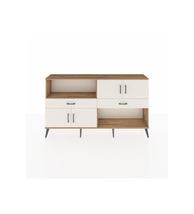 Arges Konsol 3 Raflı 2 Çekmeceli 4 Kapaklı 176x30x99 Çam-Aytaşı