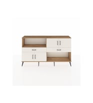 Arges Konsol 3 Raflı 2 Çekmeceli 4 Kapaklı 176x30x99 Çam-Aytaşı