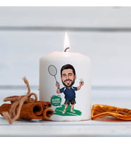 Kişiye Özel Karikatürlü Tenis Oyuncusu Erkek Mum