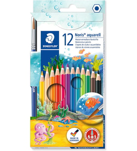 Staedtler 144 10Nc12 Noris Clup Aquarell 12'Li Kuruboya Fırça Hediyeli