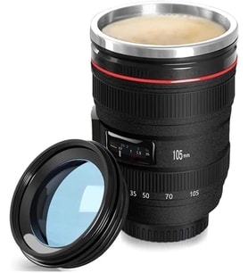 Lexroo Objektif Kupa Lens Kupa Kahve Ve Çay İçin Termos Kupa Fotoğraf Tutkunları İçin Dekoratif