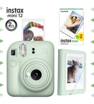 Instax mini 12 Yeşil Fotoğraf Makinesi-20'li Film ve Mini Albüm Seti