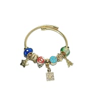 JTAW24ÇEB1433 JANTİ ÇELİK BİLEKLİK - PANDOORANIN CHARMLARI GOLD RENK KARARMAZ