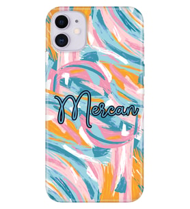 iPhone 7 XS XR 11 12 13 14 15 16 17 Air Pro Max Plus Mini Kılıf İsim Yazılı Kişiye Özel Model-53 (Çok Renkli)