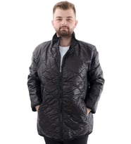 Mode XL Erkek Büyük Beden Dik Yaka Kışlık Mont U24610 Siyah