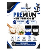 Premium Mum Yapım Hobi Seti - Soya Wax 250 gr - 2'li Toz Mum Boyası Seti - Mavi, Siyah BKFABSW2502MS