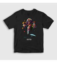Presmono Unisex Çocuk Siyah Band V2 Led Zeppelin T-Shirt 95568tt
