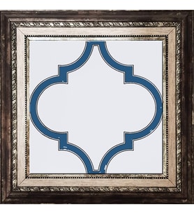 Armada çini 20x20 cm SP 103 Arabesk Mavi Beyaz Desenli Kütahya çini