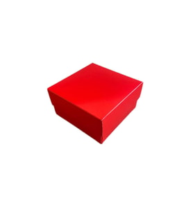 Komple Karton Kutu Düz Renk 10X10x5 CM  (25 Adet)  Kırmızı