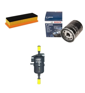 Bosch Filtre Bakım Seti Fiat Bravo Brava 1.6 Benzinli 103 Beygir 1998-2003 Hava + Yağ f. + Yakıt Filtre Bosch