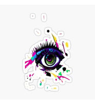18cm Nazar Boncuğu Sticker Araba Duvar  Yapıştırma Etiket Mf17