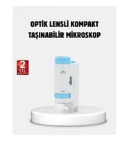 Mey İthalat® Taşınabilir Eğitim Mikroskobu 80X–200X LED Işıklı ve Darbeye Dayanıklı