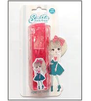 Sasta Lastik Saç Tokası Kırmızı Sticker Hediyeli