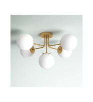 Zarate 5 Başlıklı Plafonyer Avize RA-AVZ- 5749-82-60 (Eskitme Altın)
