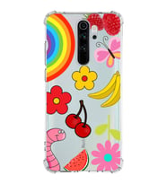PrintiFy Xiaomi Note 8 Pro Uyumlu Water Color 5 Baskılı Şeffaf Köşe Korumalı Antişok Kılıf