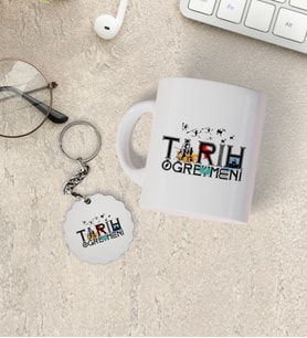 Tarih Öğretmeni Kupa Bardak ve Anahtarlık Seti