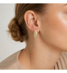 STİL İNCİSİ/XUPING JEWELRY TIRTIKLI ZİRKON TAŞLI KÜPE (Altın Rengi)