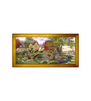 Manzara Temalı Kanvas Tablo 50 x 70 cm Gold Çerçeve