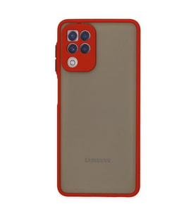 Galaxy A22 Kılıf Montreal Silikon Kapak - Kırmızı
