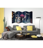 GECE ŞEHİR SOKAKLARI ŞEMSİYE MDF TABLO-2933 MODEL-B