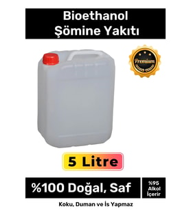 Özel Üretim %100 Doğal Saf Temiz Çevre Dostu Sıvı Koku Yapmayan Bioethanol Şömine Yakıtı 5 Litre