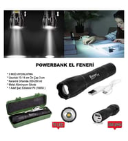 Powerbank Özellikli Uzun Menzilli El Feneri Wt-039