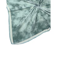 Ebruli Soft Pamuklu Desenli Eşarp - 95x95 cm (Petrol Yeşili)