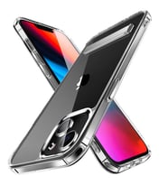Apple iPhone 13 Kılıf Standlı Şeffaf Silikon Kapak (Renksiz)