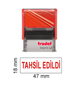 TRODAT İMPRİNT 12  "TAHSİL EDİLDİ KAŞESİ" KIRMIZI MÜREKKEP